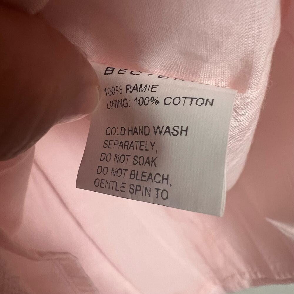 Bec + Bridge Stella Pink Ramie Fitted Sleeveless Scoop Neck Mini Dress Size 6 - Picture 12 of 12